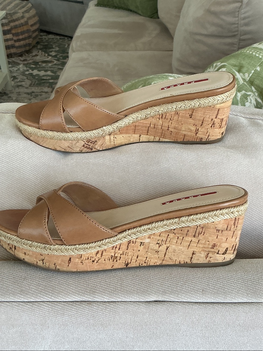 Prada Brown Leather Slide Mules - Picture 2 of 7